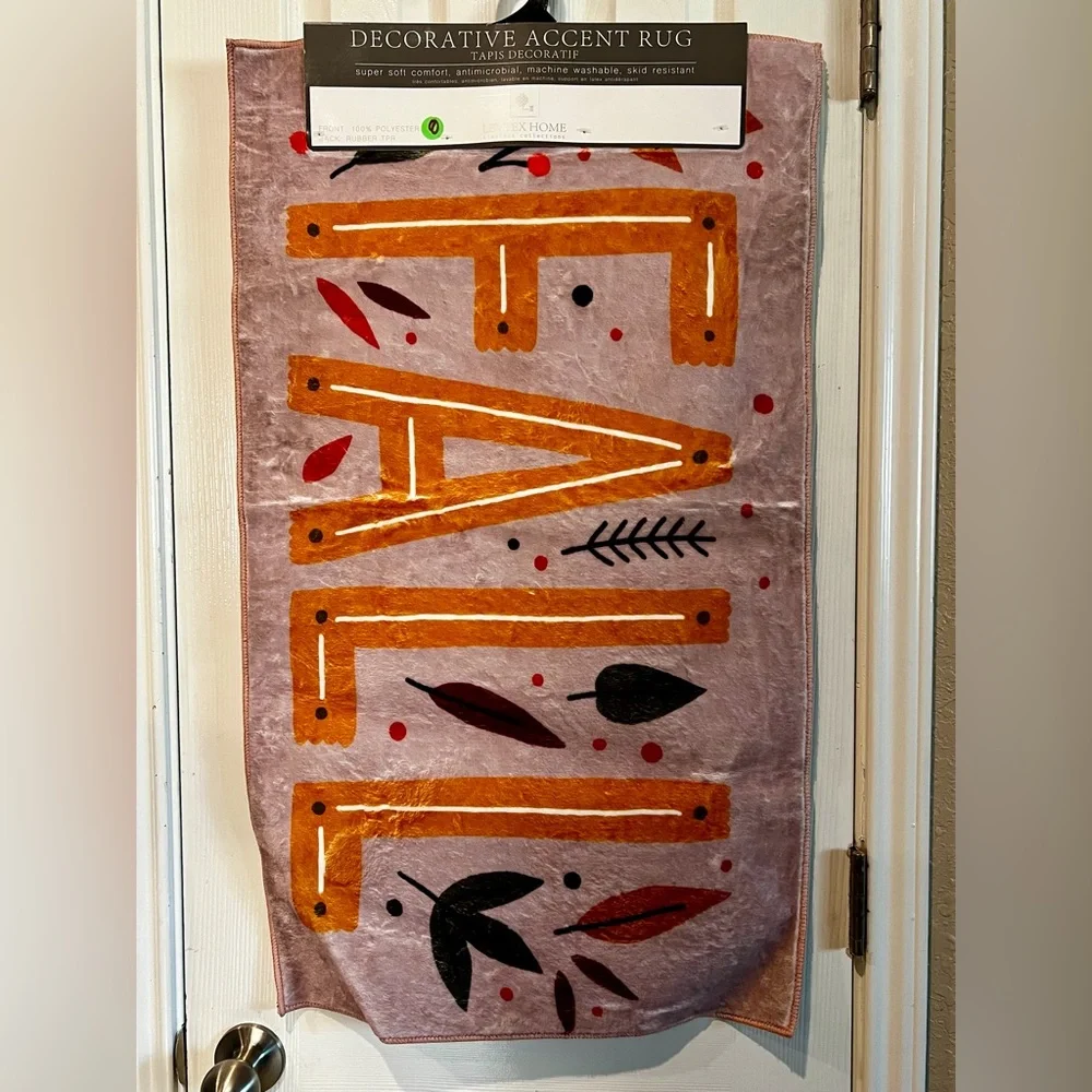 Levtex Fall Door Mat - Orange and Black Accents